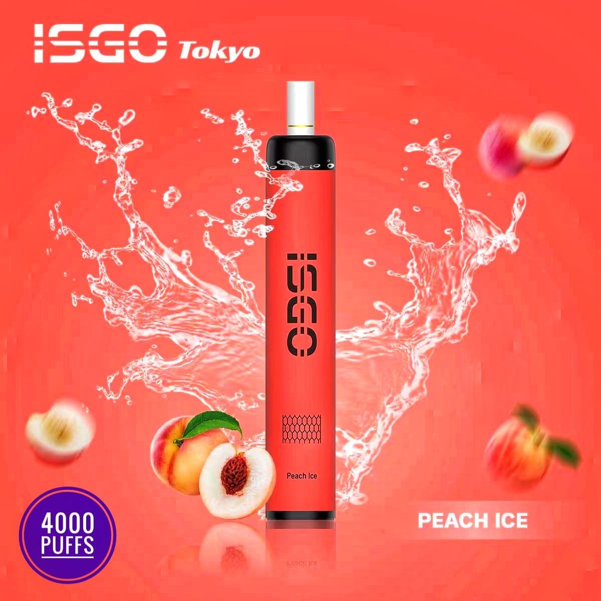 Isgo Tokyo 4000 Puffs Peach Ice