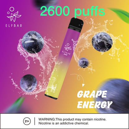 Elf Bar 2600 Puffs 20mg Disposable Vape in UAE