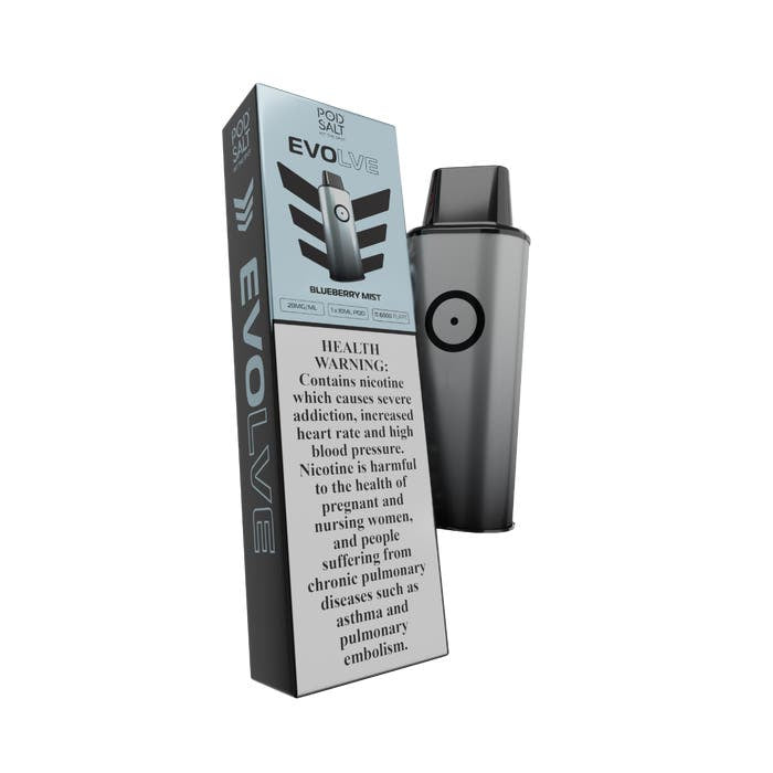 POD SALT EVOLVE BLUEBERRY MIST 20MG/ML-6000 PUFFS