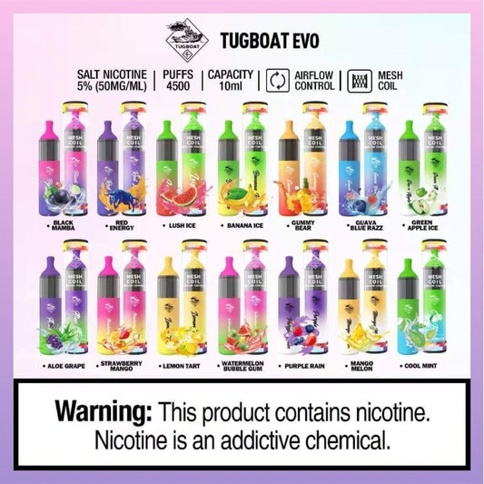 Tugboat EVO Disposable Vape Device 4500 Puffs 850mAh