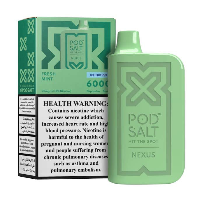 POD SALT NEXUS FRESH MINT 20MG/ML-6000 PUFFS