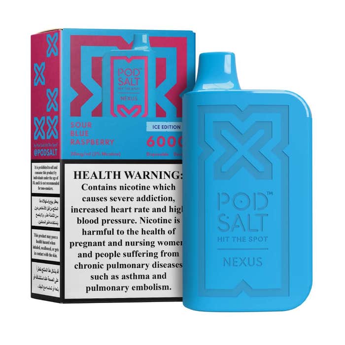 POD SALT NEXUS SOUR BLUE RASPBERRY 20MG/ML-6000 PUFFS