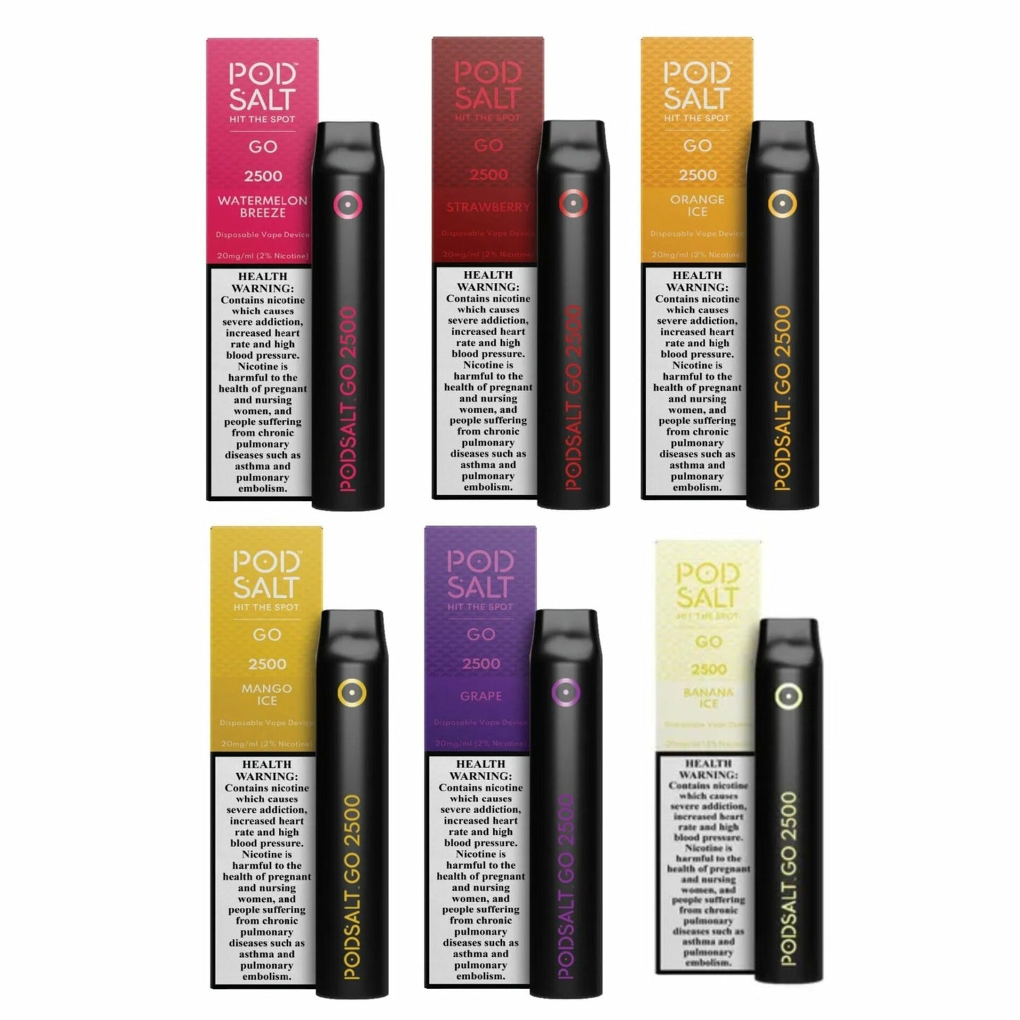 POD SALT GO-2500 PUFF DISPOSABLE VAPE