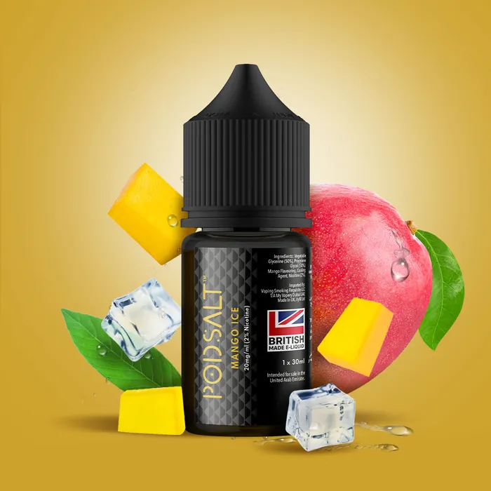 POD SALT MANGO ICE 30ML NICOTINE SALT E-LIQUID (UAE) - 20MG