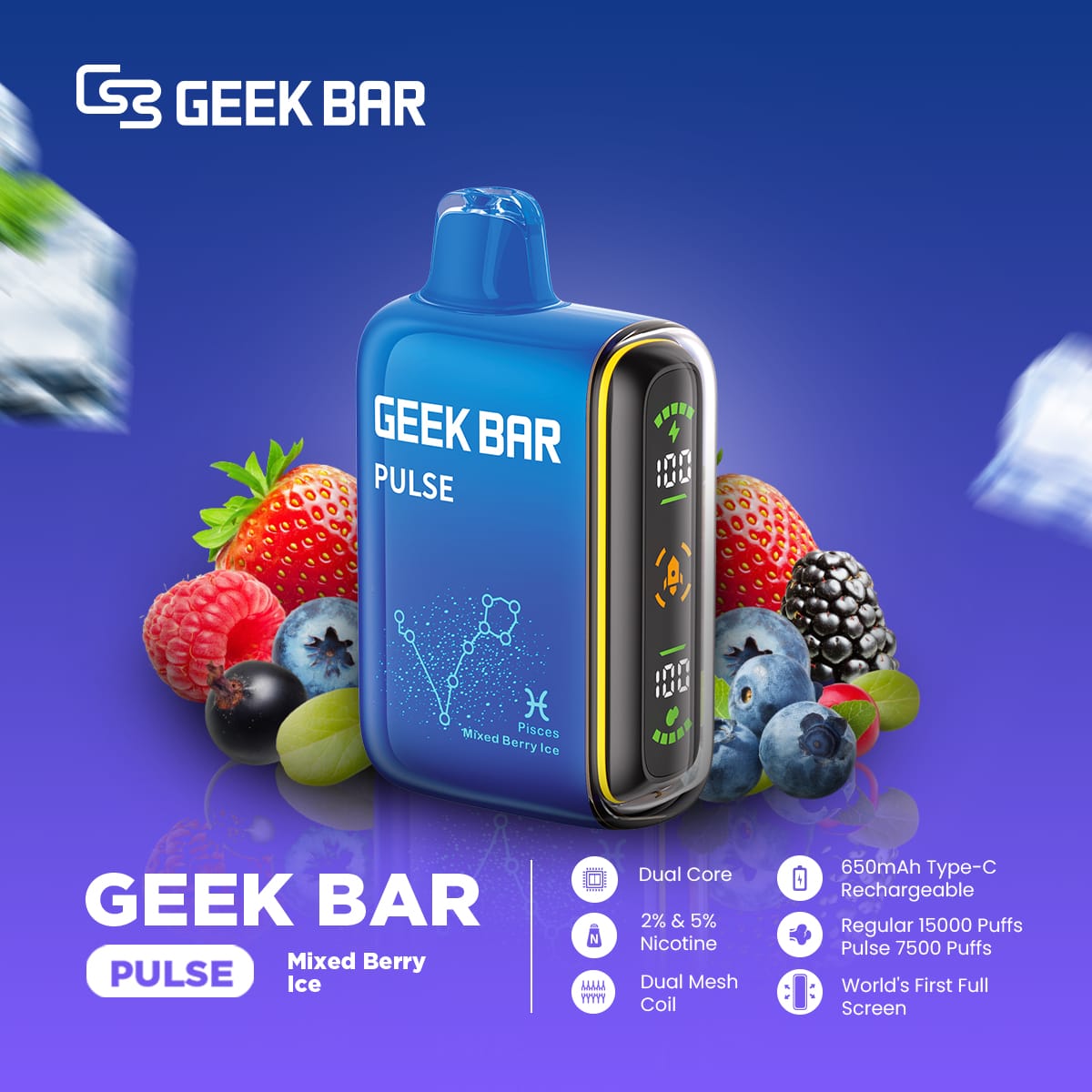 GEEK Bar Pulse 15000 Puffs Disposable Vape In UAE