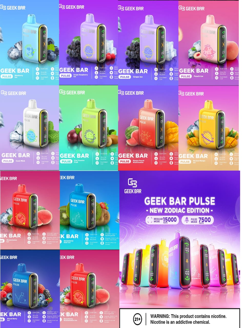 GEEK Bar Pulse 15000 Puffs Disposable Vape In UAE