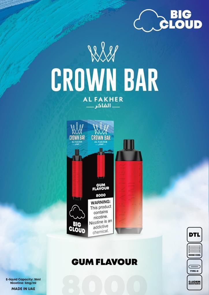 Al Fakher Crown Bar 8000 Puffs Best Disposable