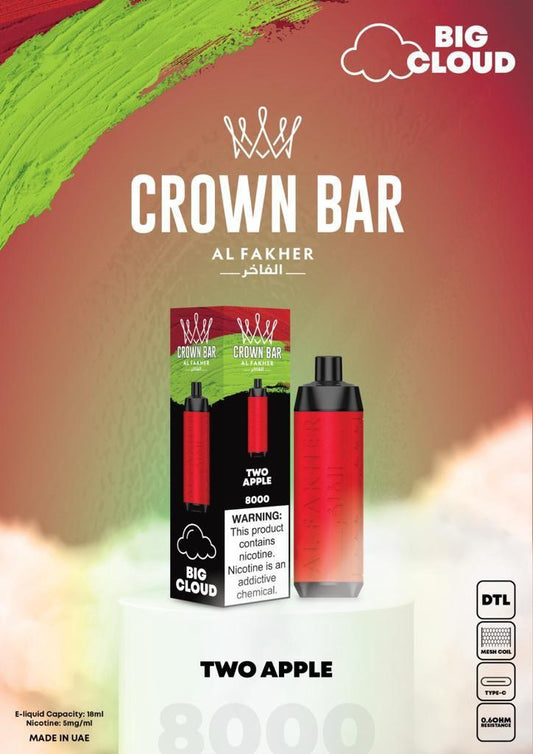 Al Fakher Crown Bar 8000 Puffs Best Disposable