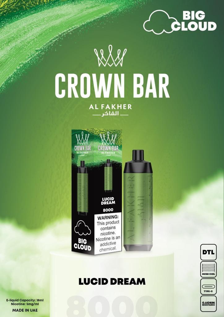 Al Fakher Crown Bar 8000 Puffs Best Disposable