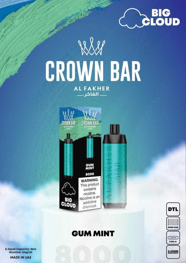 Al Fakher Crown Bar 8000 Puffs Best Disposable