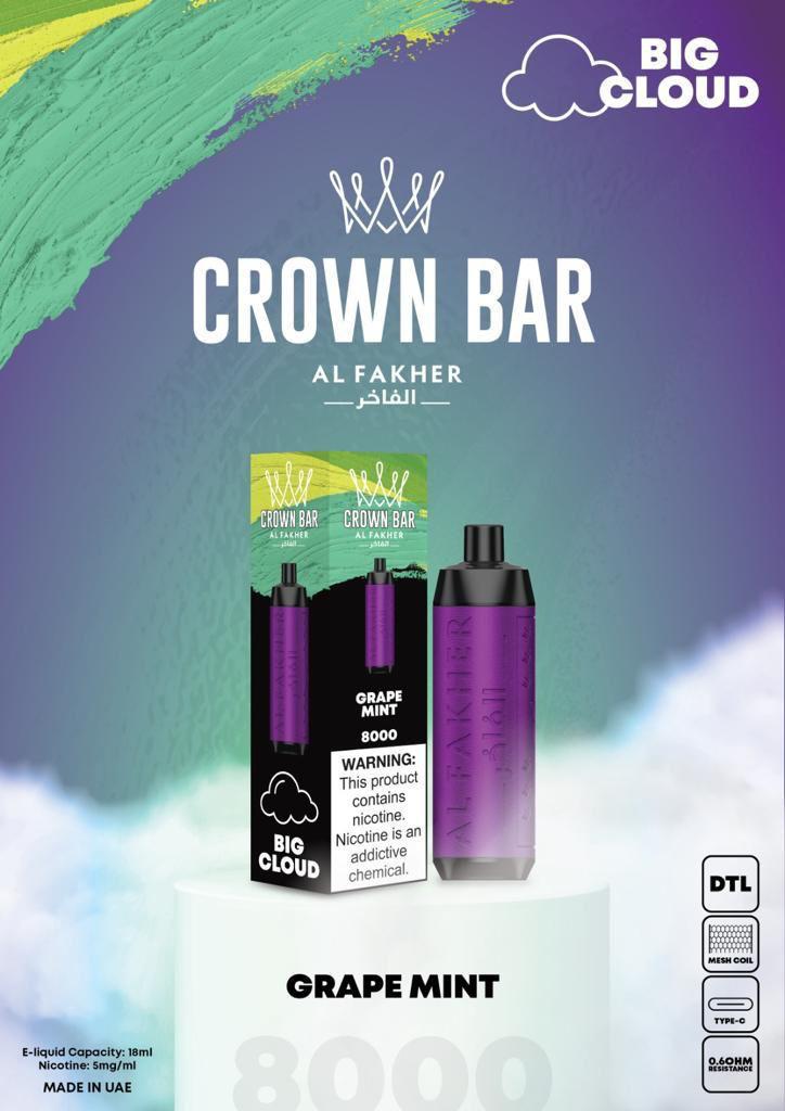 Al Fakher Crown Bar 8000 Puffs Best Disposable