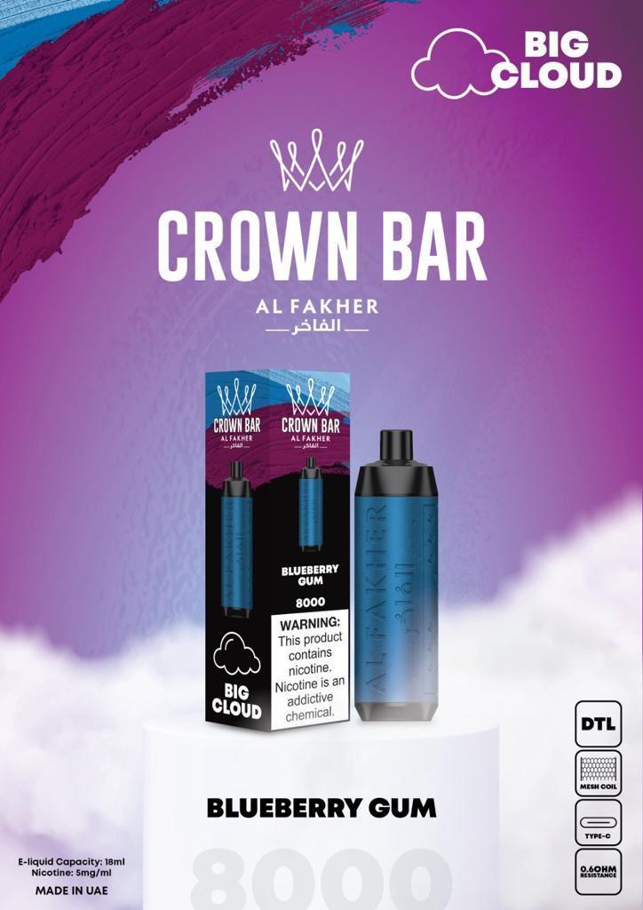 Al Fakher Crown Bar 8000 Puffs Best Disposable