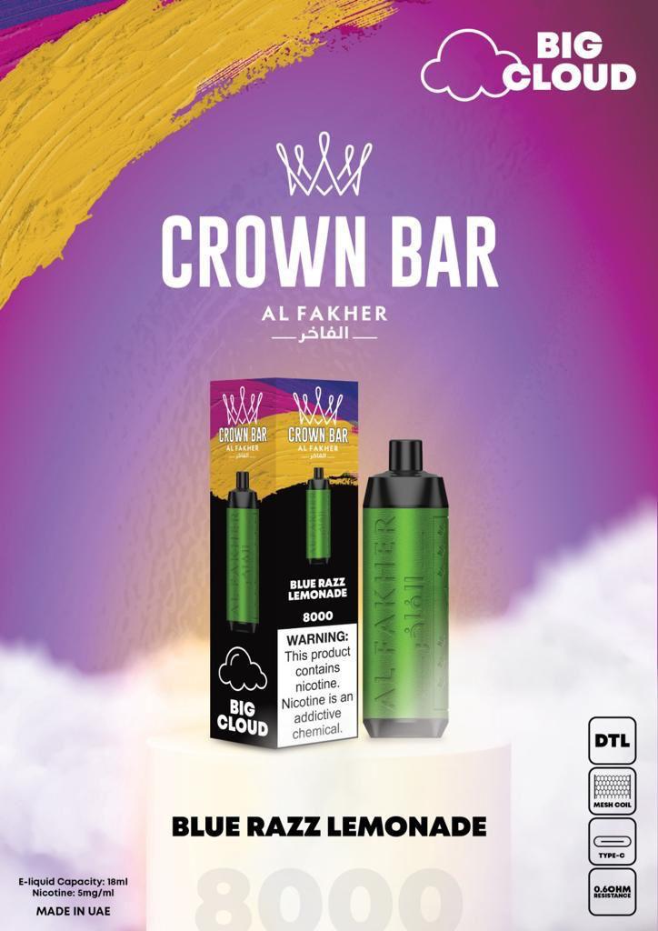 Al Fakher Crown Bar 8000 Puffs Best Disposable