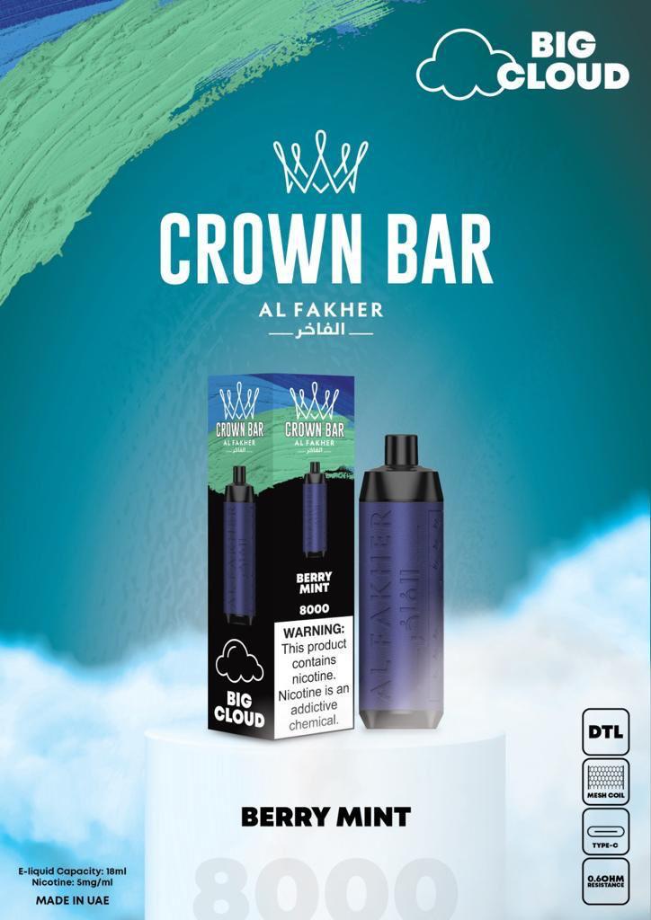 Al Fakher Crown Bar 8000 Puffs Best Disposable