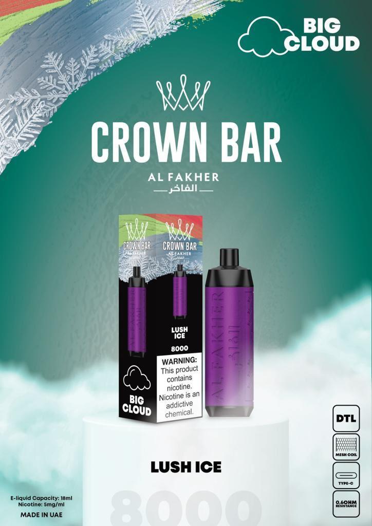 Al Fakher Crown Bar 8000 Puffs Best Disposable