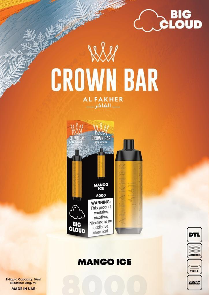 Al Fakher Crown Bar 8000 Puffs Best Disposable