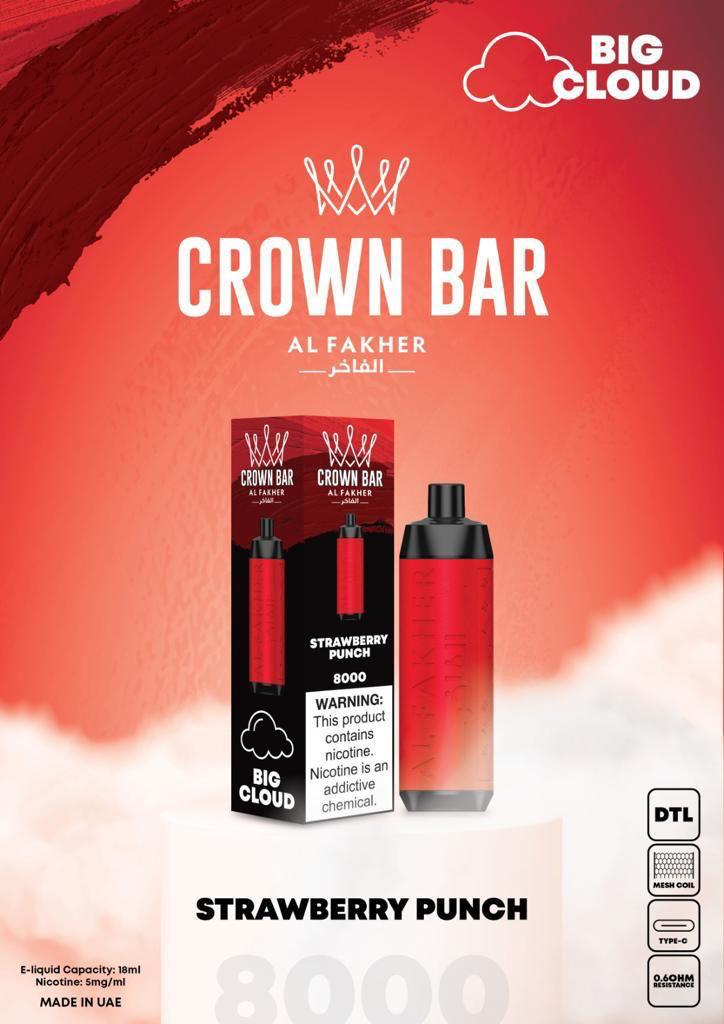 Al Fakher Crown Bar 8000 Puffs Best Disposable