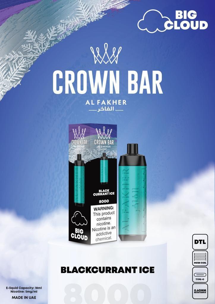 Al Fakher Crown Bar 8000 Puffs Best Disposable