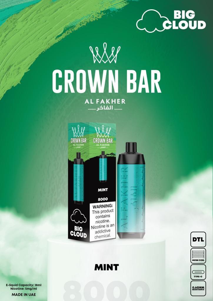 Al Fakher Crown Bar 8000 Puffs Best Disposable