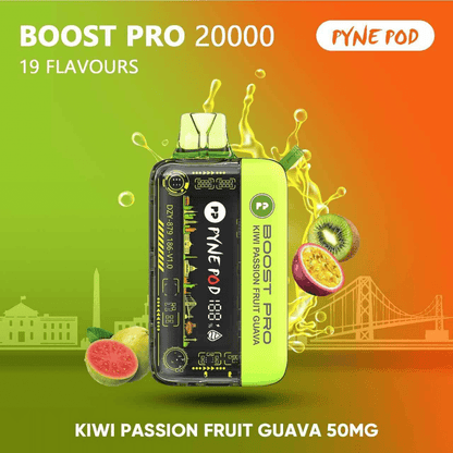 PYNE POD Boost Pro 20000 Puffs Kiwi Passion Fruit Guava Disposable Vape