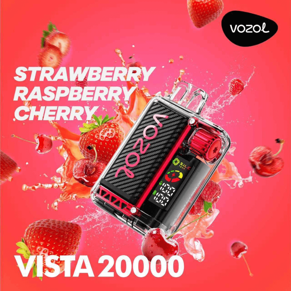 Strawberry Raspberry Cherry Vozol Vista 20000 Puffs in UAE