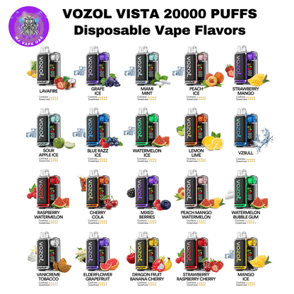 Vozol Vista 20000 Puffs Disposable Vape Flavors in UAE